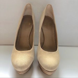 Sexy Nude Colin Stuart Stilettos with Gold Details